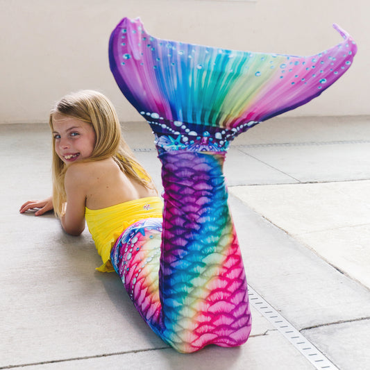New Rainbow Fantasy Mermaid Tail - with Monofin