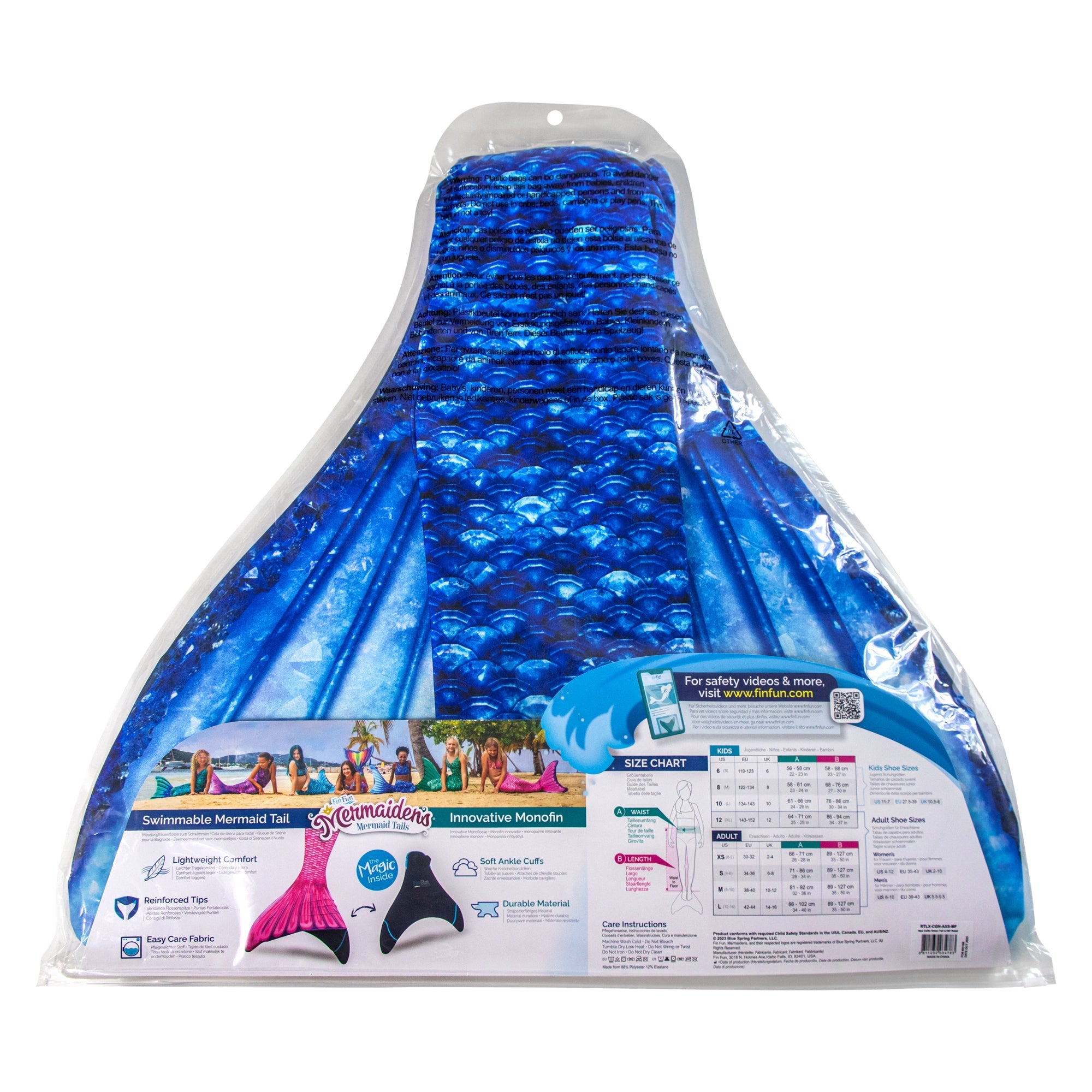 Arctic Blue Mermaid Tail - with Monofin (Z) – Fin Fun Retailer Portal