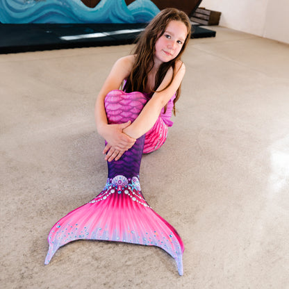 New Pink Fantasy Mermaid Tail - with Monofin