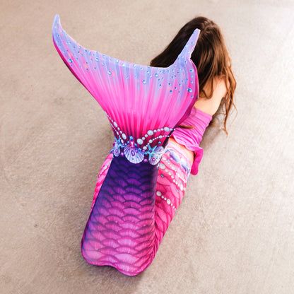 New Pink Fantasy Mermaid Tail - with Monofin