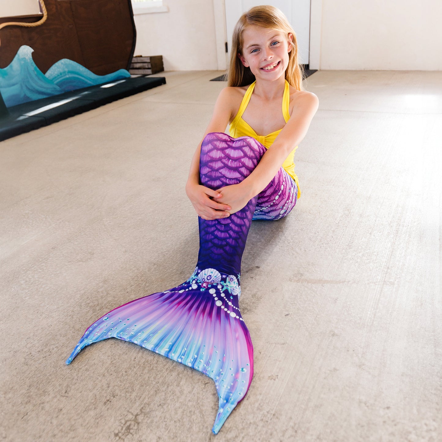 New Purple Fantasy Mermaid Tail - with Monofin