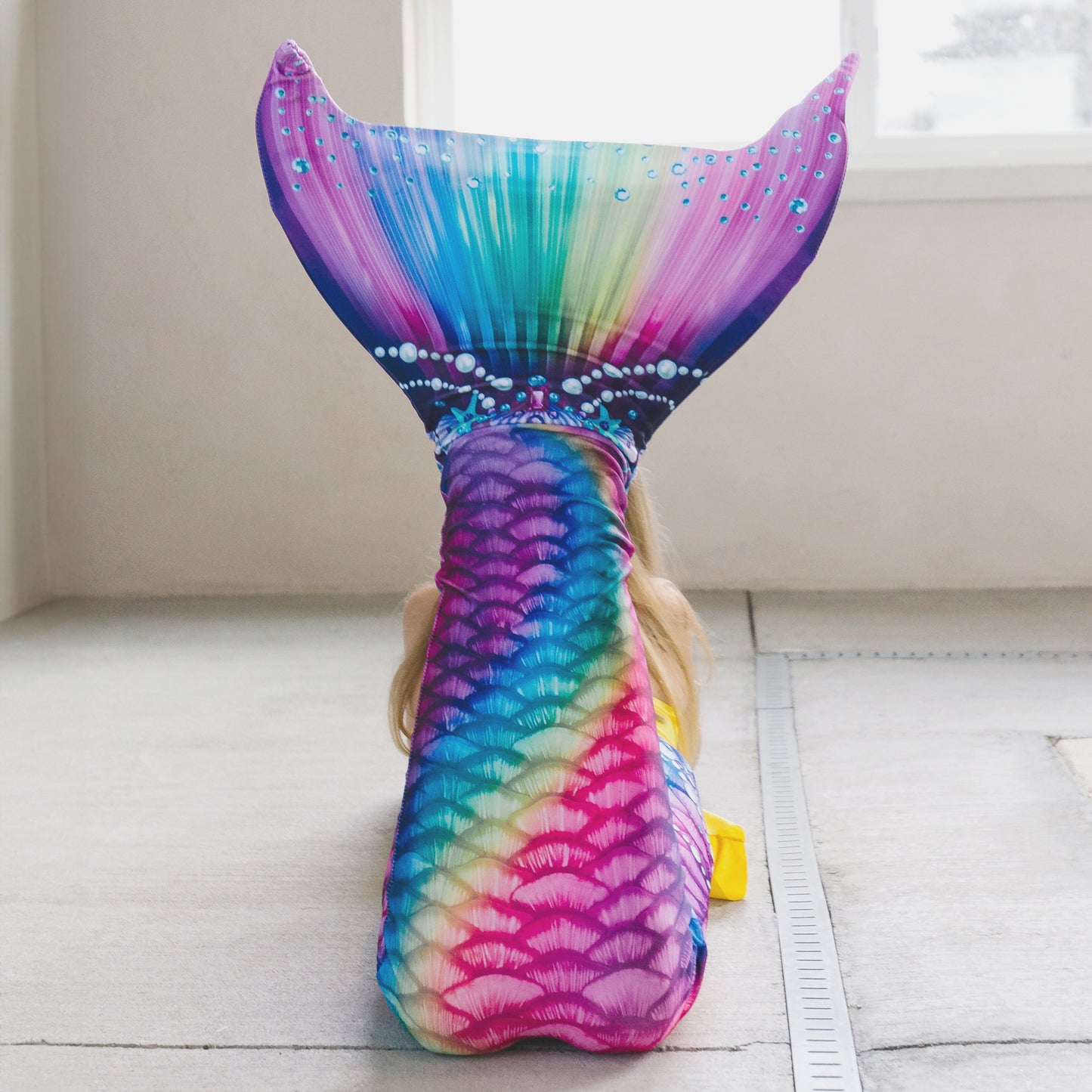 New Rainbow Fantasy Mermaid Tail - with Monofin