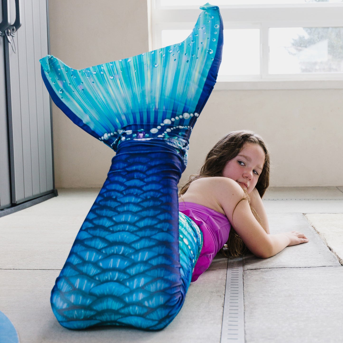 New Teal Fantasy Mermaid Tail - with Monofin