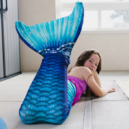 New Teal Fantasy Mermaid Tail - with Monofin