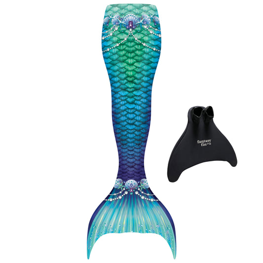 New Teal Fantasy Mermaid Tail - with Monofin