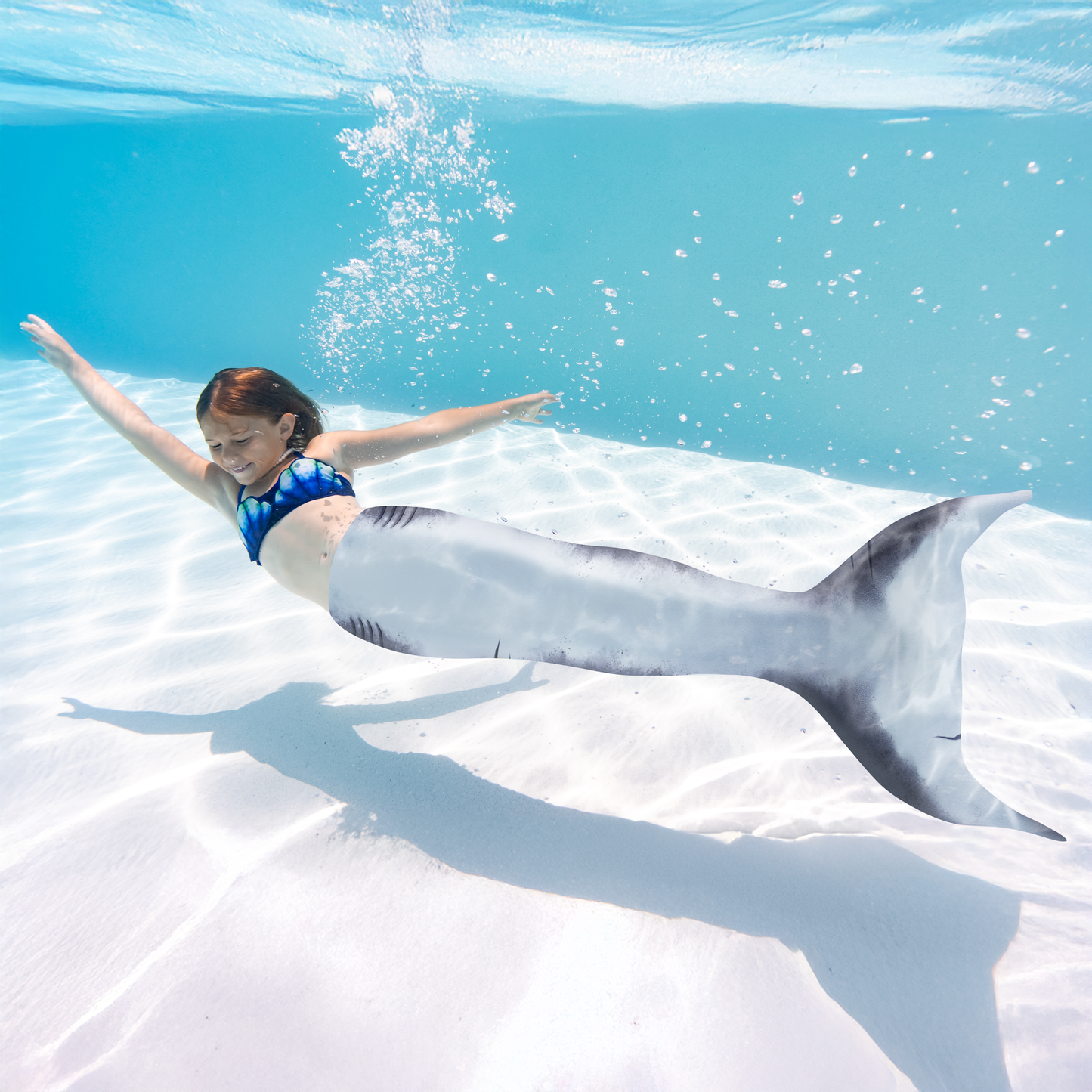 New Great White Shark Fantasy Starter Tail with Monofin