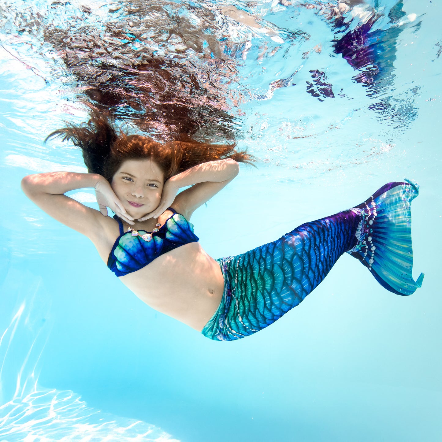 New Teal Fantasy Mermaid Tail - with Monofin
