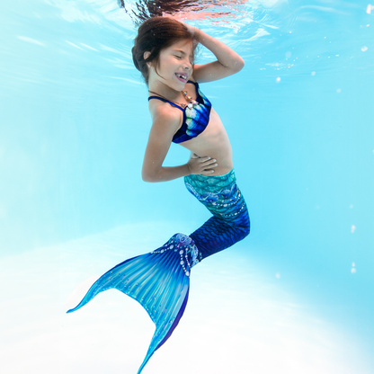 New Teal Fantasy Mermaid Tail - with Monofin