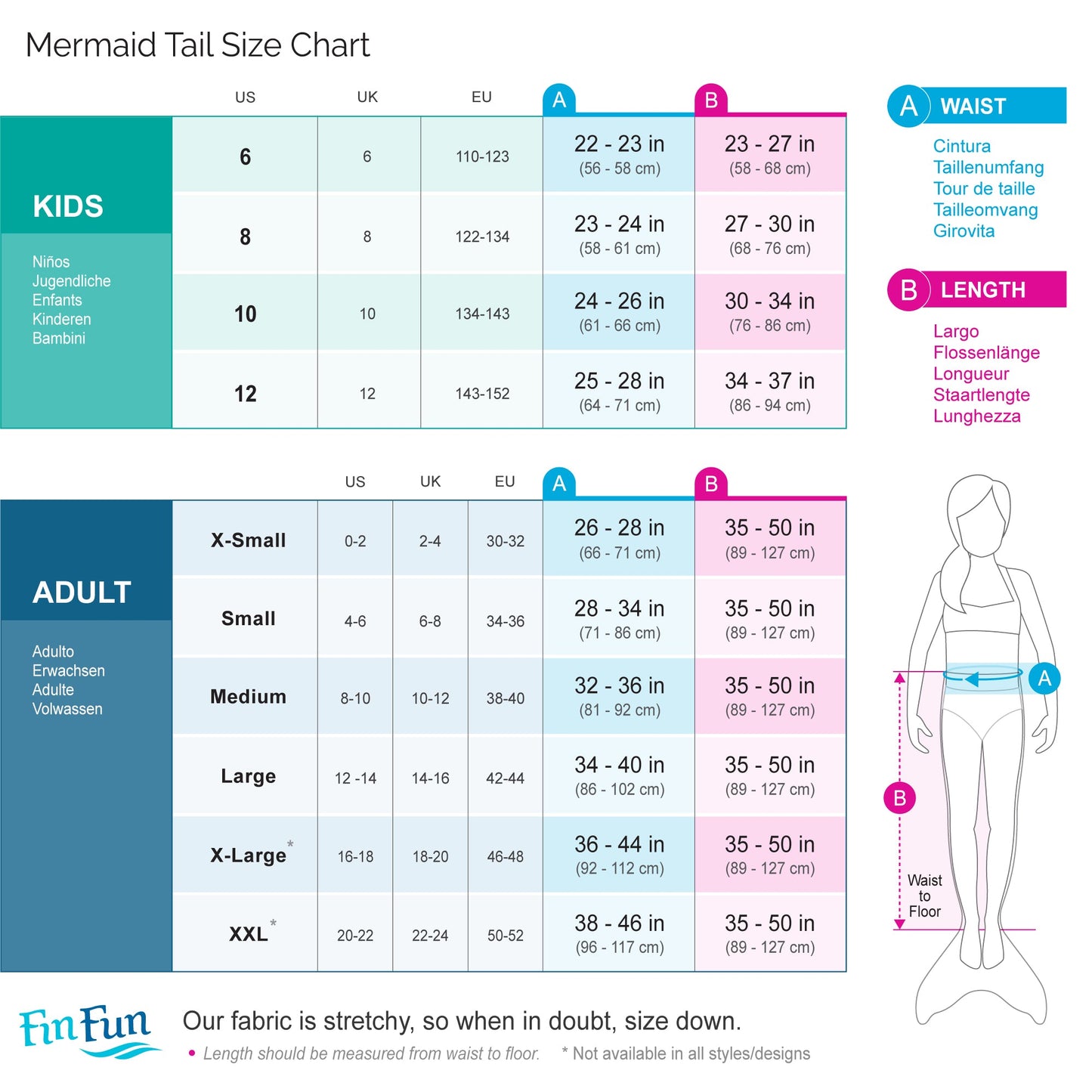 Barracuda Black Mermaid Tail Only