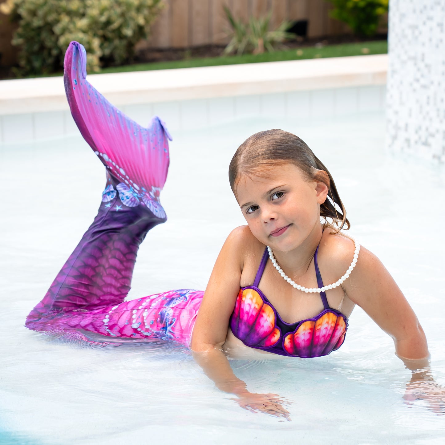 New Pink Fantasy Mermaid Tail - with Monofin
