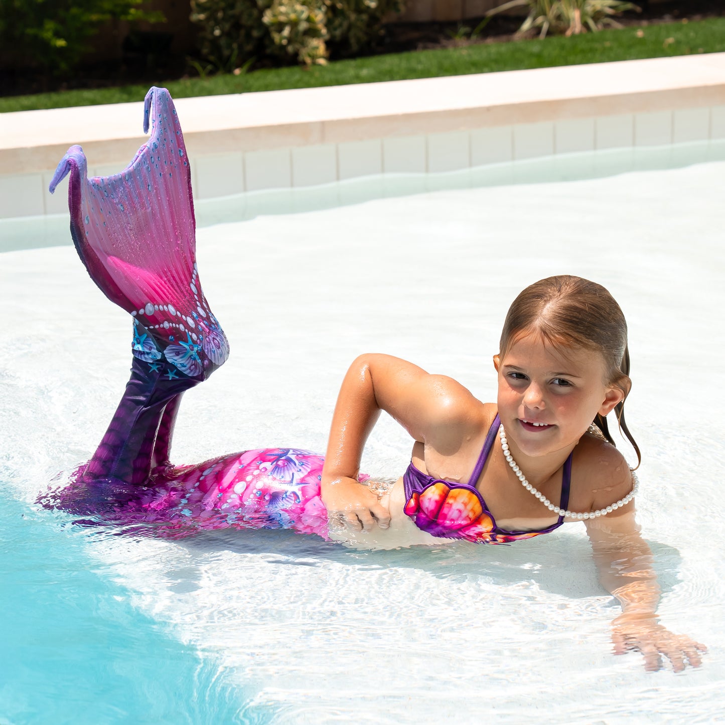 New Pink Fantasy Mermaid Tail - with Monofin