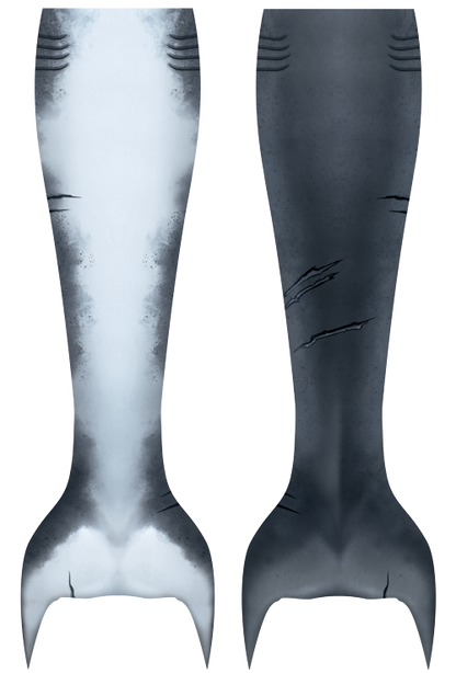 New Great White Shark Fantasy Starter Tail with Monofin