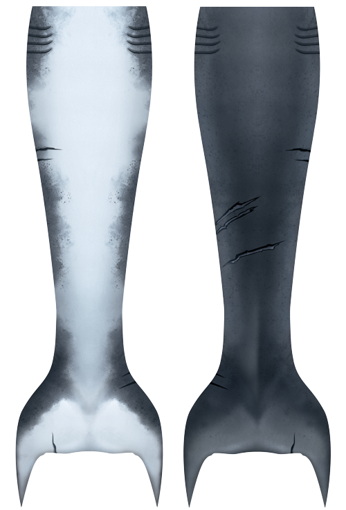 New Great White Shark Fantasy Starter Tail with Monofin