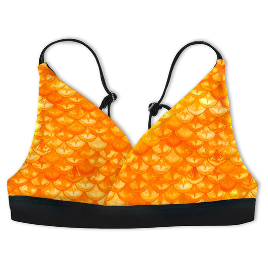 Girls Tropical Sunrise Reversible Bikini Top